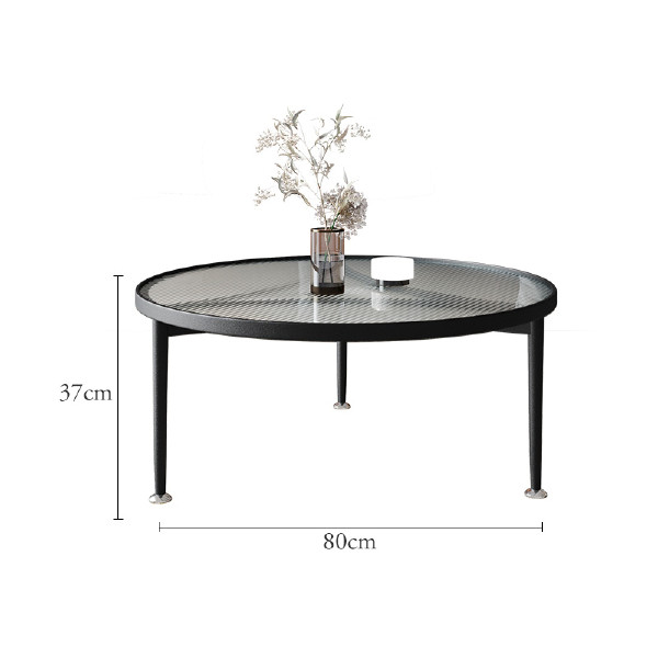 Wholesale Living Room Furniture Tea Table Sintered Stone Round Top Copper Carbon Steel Modern coffee table