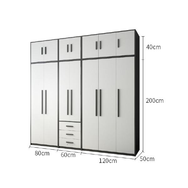 Wholesale Modern Simple Minimalist Custom Furniture Combination Partition Storage Closet Bedroom Cabinet wooden Wardrobe