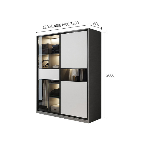 Modern luxury bedroom wall cabinet combination storage cabinet custom furniture cloth wardrobe