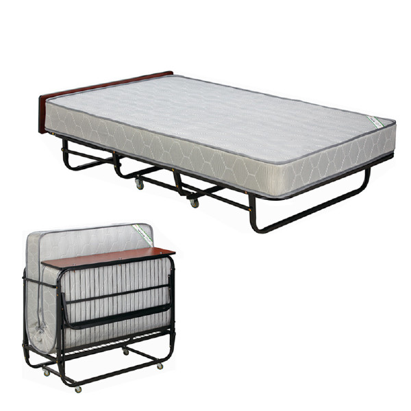 Multi-function Bedroom Furniture Single Hotel Extra Rollaway Folding Single Fold Metal Beds For Adults