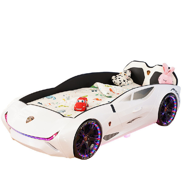 Xijiayi Furniture Factory Outlet T8 Car Bed Remote Control Kids Bedroom Furniture Kids Bed Kids Sports Car Racing Bed