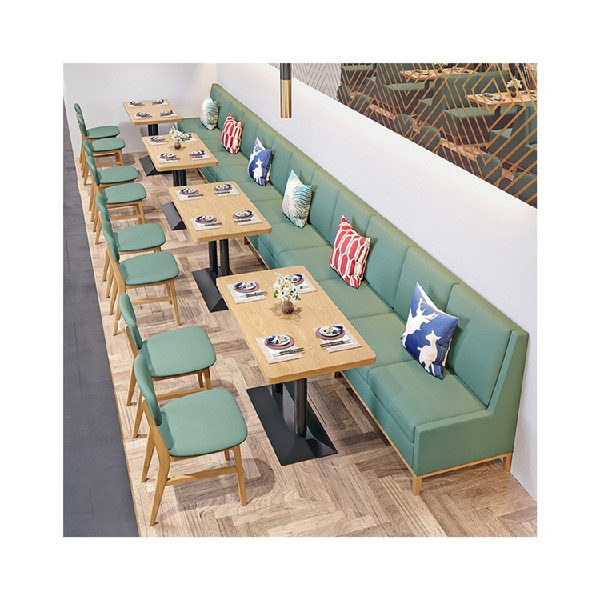 High quality modern  hotel wooden restaurant table round booth seating dining room furniture set