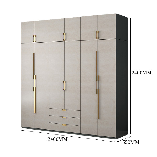 Hot New Design Modern Minimalist Bedroom Furniture cupboards with led wardrobes