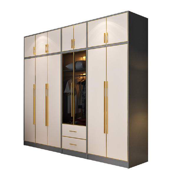 Modern style wood wardrobes cabinets set furniture design custom made bedroom cloth wardrobe