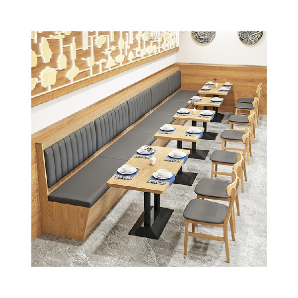 Custom nordic morden dining table and chair set diner booth seating design restaurant furniture