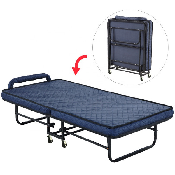 Widening single lunch break bed folding bed Foldable, spring mattress hotel hotel extra bed