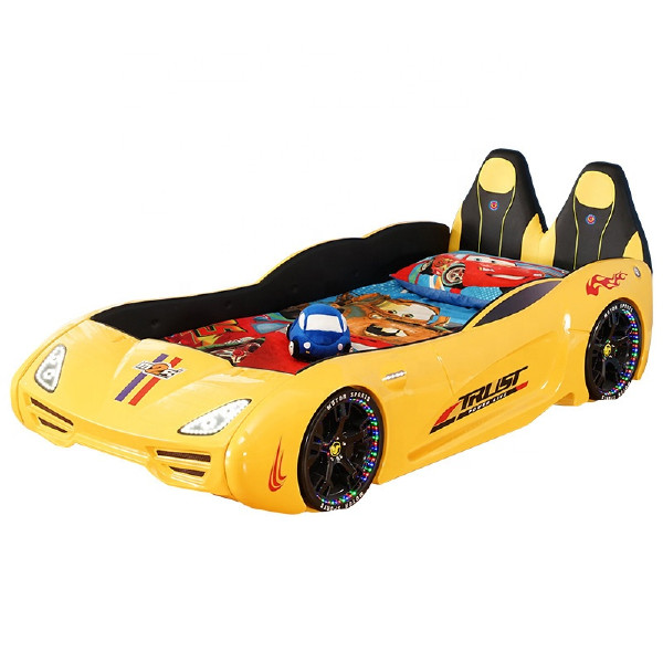 T4 high back all-inclusive children's car smart bed cartoon sports car racing bed creative children's bed